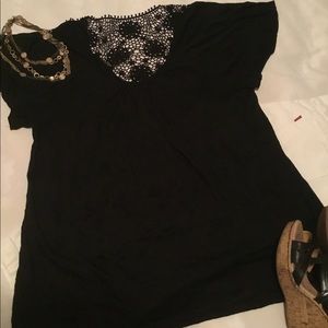 Black Shirt w/ insert on back